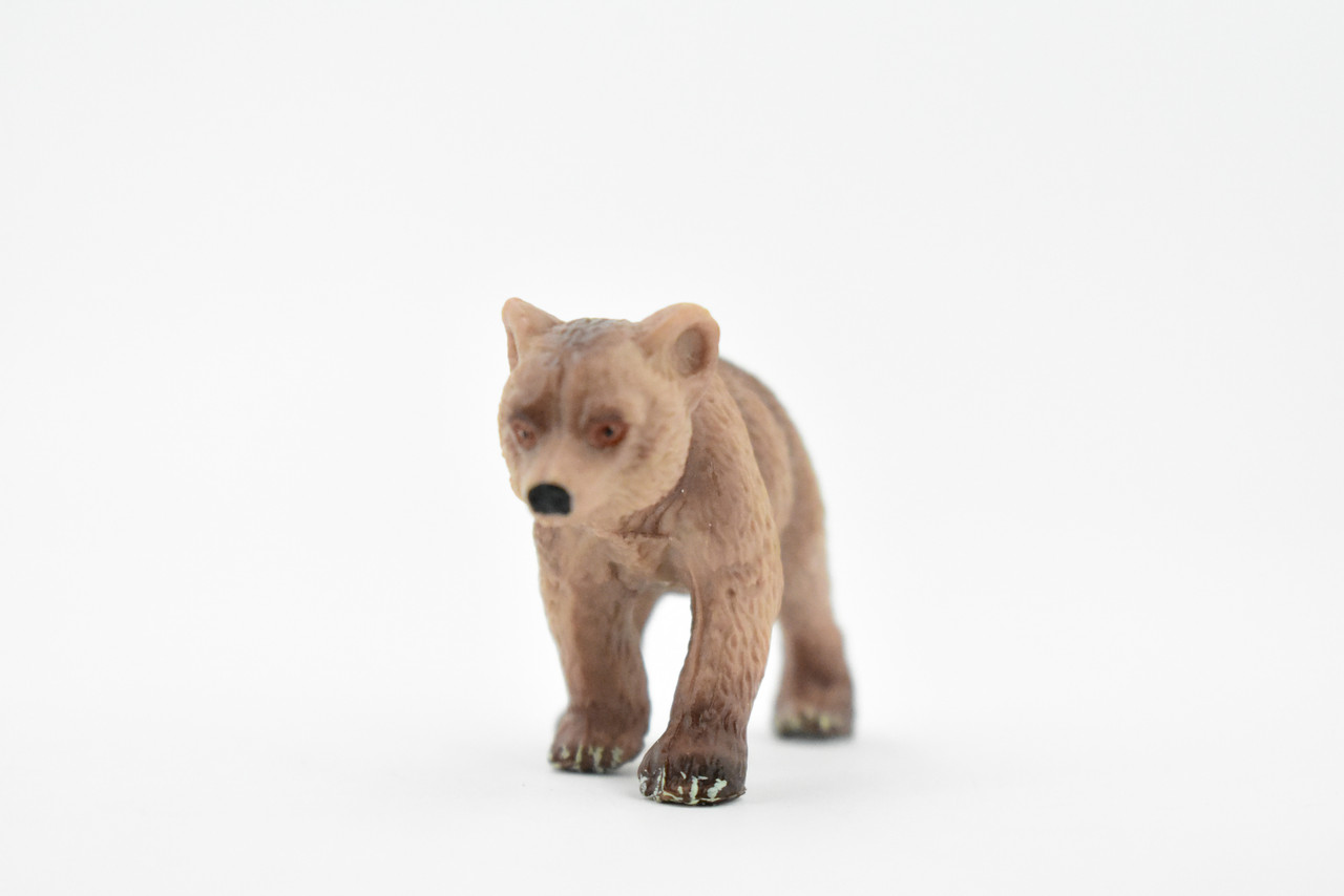 Bear, Brown Bear, Grizzly, Cub, Baby,  Rubber Animal, Hand Painted, Realistic Toy Figure, Model, Replica, Kids, Educational, Gift,       2 1/2"      CH178 BB113