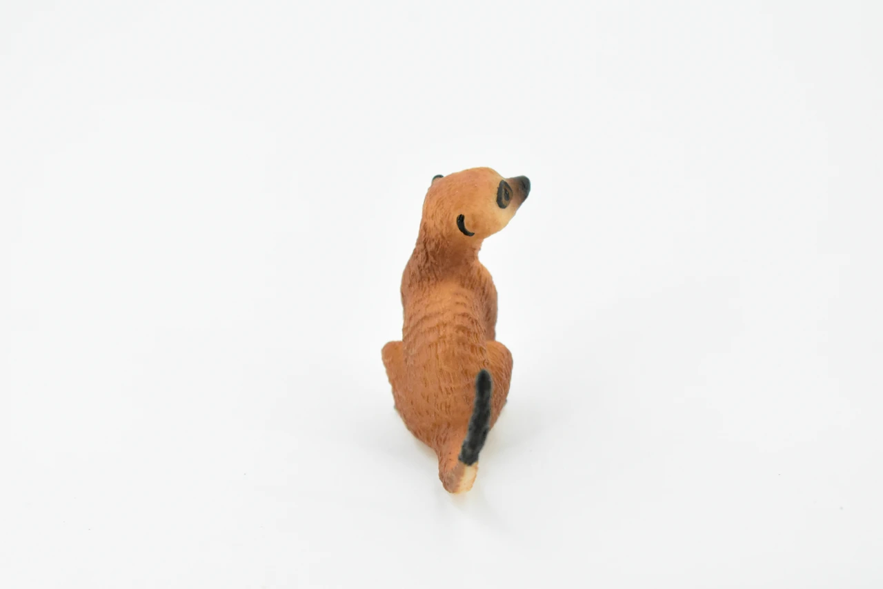 Meerkat, Mongoose, Suricata suricatta, Museum Quality, Hand Painted, Educational, Rubber Animal, Realistic Toy Figure, Diorama Model, Kids, 2 Inches.