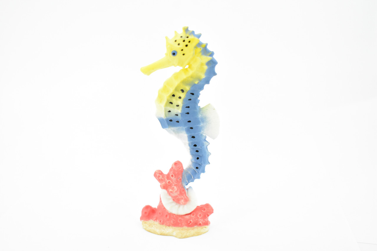 Seahorse, Sea-Horse, Sea Horse, Rubber Fish, Realistic Toy Figure, Model, Replica, Kids, Hand Painted, Educational, Gift,      5"      CH447 BB114