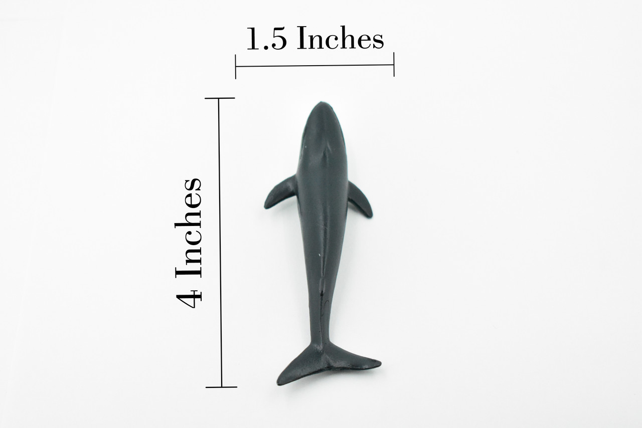 Blue Whale, Endangered Marine Mammal, Hand Painted, Rubber, Educational Design, Figure, Diorama Model, Toy, Kids,  4 Inches. 