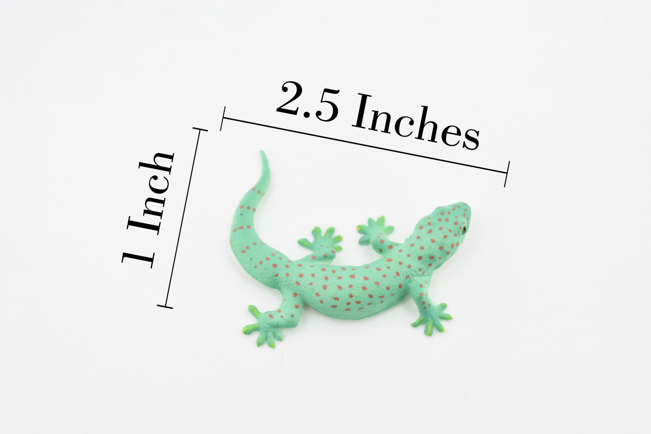 Gecko, Green Anole, Lizard, Reptile, Museum Quality, Hand Painted, Educational, Realistic Toy Figure, Diorama Model, Kids,  2 1/2 Inches.