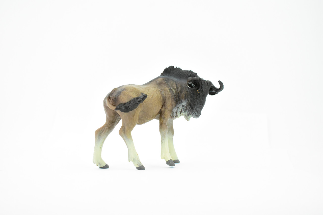 Wildebeest, Gnu, Rubber Animal, Museum Quality, Hand Painted, Realistic Toy Figure, Model, Replica, Kids, Educational, Gift,      4 1/2"      CH194 BB116