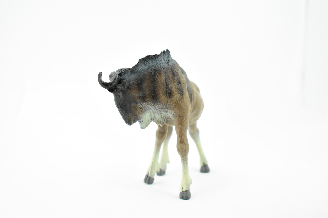 Wildebeest, Gnu, Rubber Animal, Museum Quality, Hand Painted, Realistic Toy Figure, Model, Replica, Kids, Educational, Gift,      4 1/2"      CH194 BB116