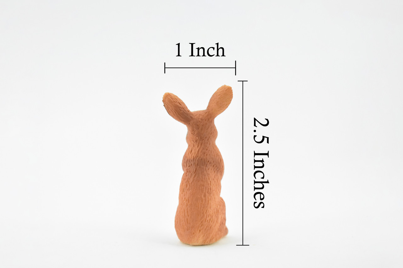 Rabbit, Hare, Bunny Rabbits, Museum Quality, Hand Painted, Rubber Toy Figure, Realistic  Model, Replica, Kids, Educational, Gift,      2"    CH215 BB118