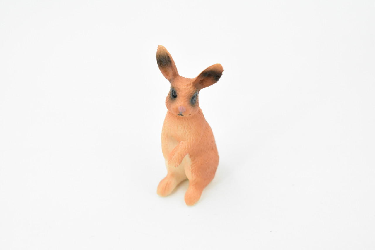 Rabbit, Hare, Bunny Rabbit, Very Realistic Rubber Figure, Hand Painted, Rubber Mammal, Realistic Toy Figure, Kids, Educational,  2 Inches. 