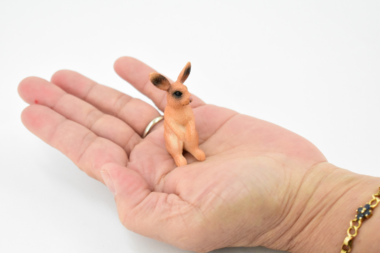 Rabbit, Hare, Bunny Rabbits, Museum Quality, Hand Painted, Rubber Toy Figure, Realistic  Model, Replica, Kids, Educational, Gift,      2"    CH215 BB118