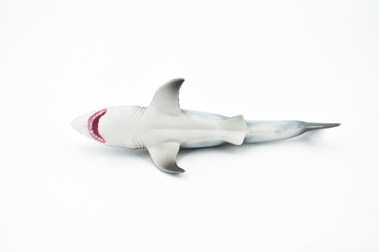 Shark, Great White Shark, Museum Quality, Rubber Fish, Hand Painted, Realistic Toy Figure, Model, Replica, Kids, Educational, Gift,     5"     CH218 BB119