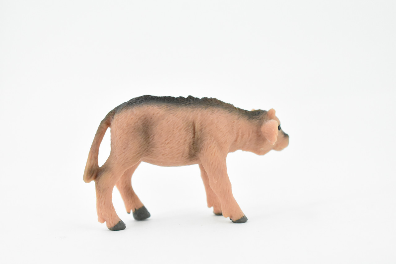 Buffalo, Baby, Bison Calf, Rubber Animal, Hand Painted, Realistic Toy Figure, Model, Replica, Kids, Educational, Gift,       3"     CH219 BB119