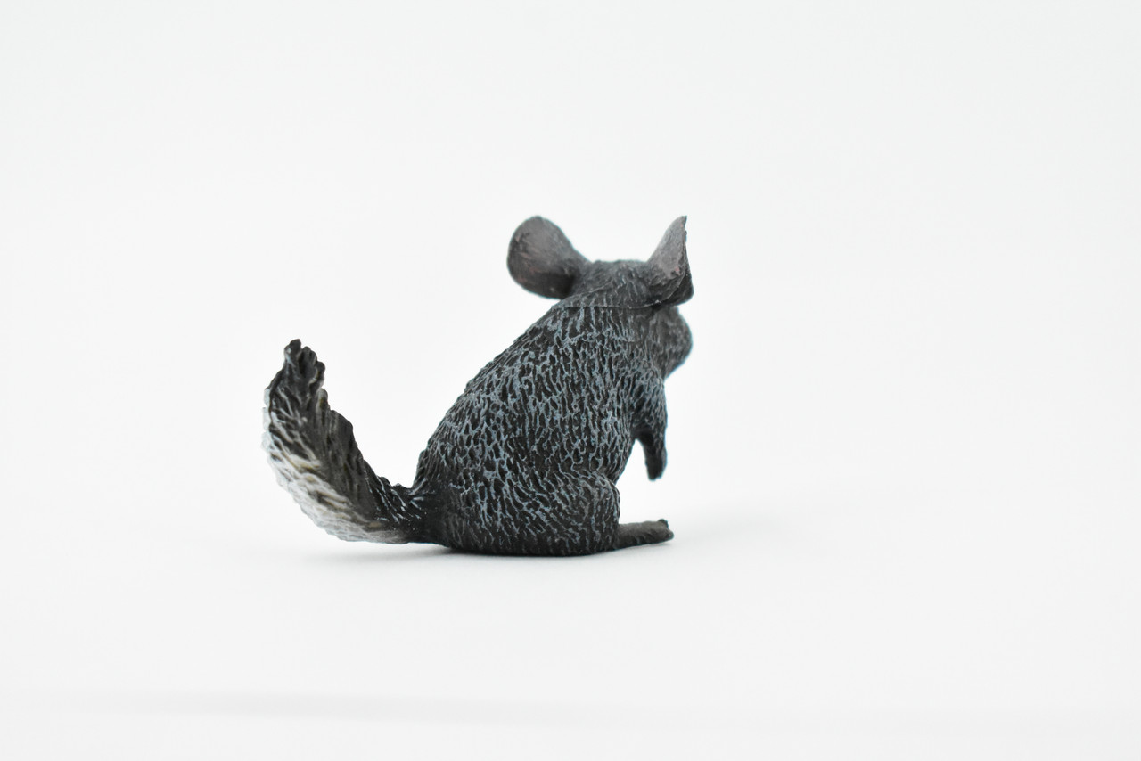 Chinchilla, Chincilldae Rodent, Rubber Animal, Hand Painted, Realistic Toy Figure, Model, Replica, Kids, Educational, Gift,     2"    CH229 BB119