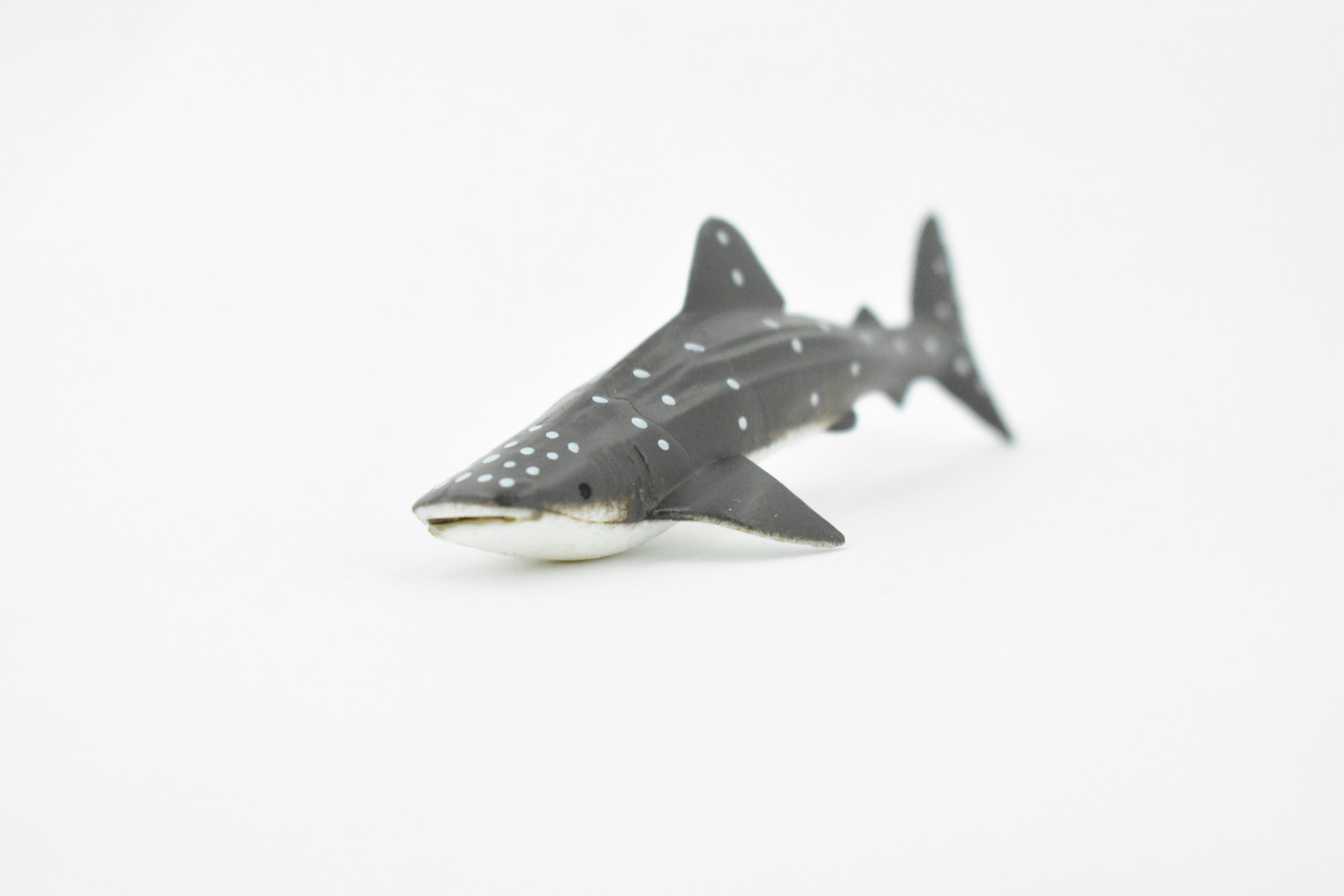 Whale Shark, Gentle Giant, Very Nice Design, Hand Painted, Educational, Rubber Fish, Diorama Model, Replica, Realistic Toy Figure, Kids, 3 Inches. 