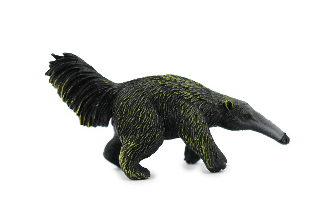 Anteater, Vermilingua, Very Nice Design, Hand Painted, Educational, Rubber Animal, Realistic Toy Figure, Diorama Model, Kids,  3 1/2 Inches.