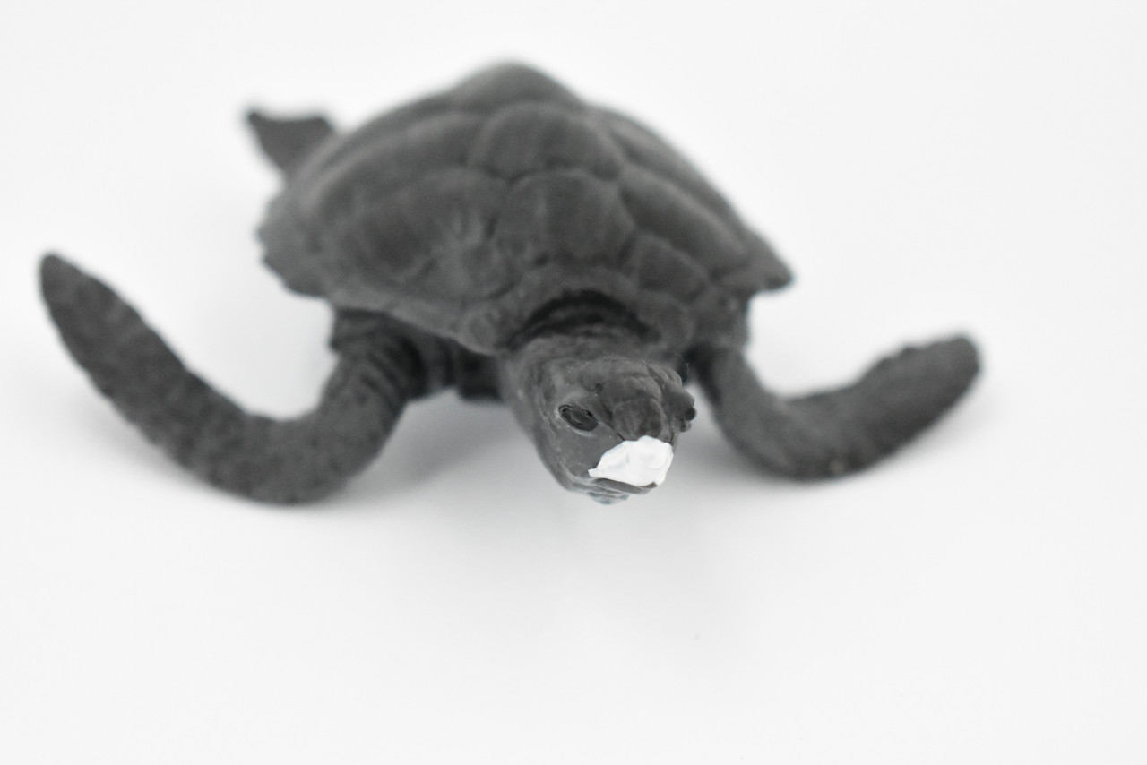 Turtle, Dark Green Sea Turtle, Museum Quality, Hand Painted, Rubber  Reptile, Realistic Toy Figure, Model, Replica, Kids, Educational, Gift,    4"     CH250 BB123