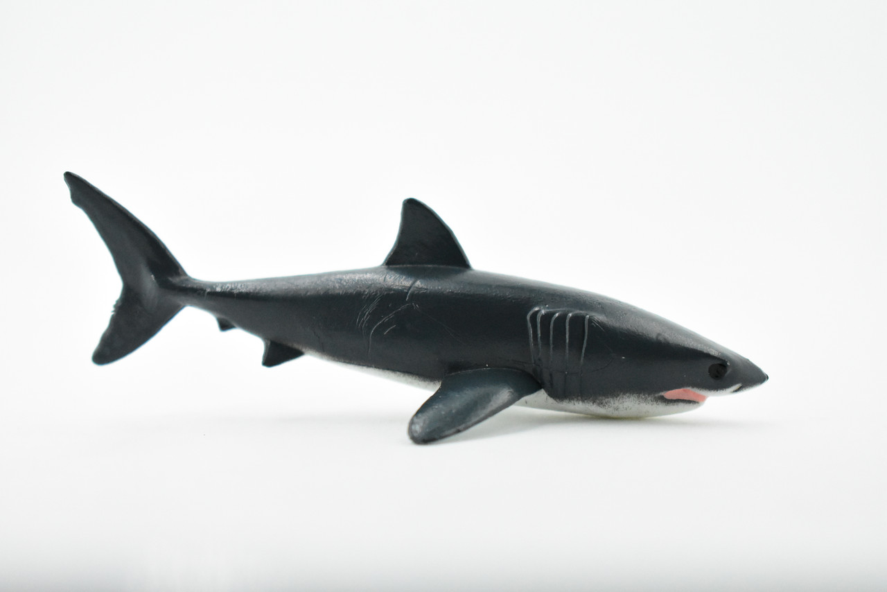Great White, G.W. Shark, Very Nice Design, Hand Painted, Educational, Rubber Fish, Diorama Model, Replica, Realistic Toy Figure, Kids,  3 Inches.