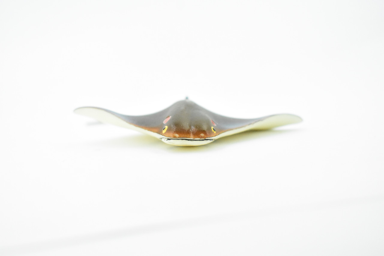 Cownose Ray, Skate, Museum Quality, Educational, Rubber Fish, Hand Painted, Realistic Toy Figure, Diorama Model, Kids, Educational,  4 Inches. 