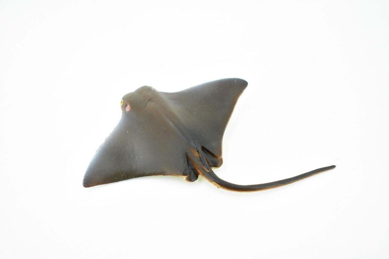 Cownose Ray, Skate, Museum Quality, Educational, Rubber Fish, Hand Painted, Realistic Toy Figure, Diorama Model, Kids, Educational,  4 Inches. 