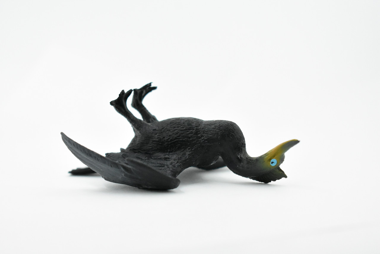 Cormorant, Sea raven, Snake Bird, Museum Quality, Educational, Hand Painted, Rubber Bird, Realistic Toy Figure, Diorama Model, Replica, Kids, 4 Inches