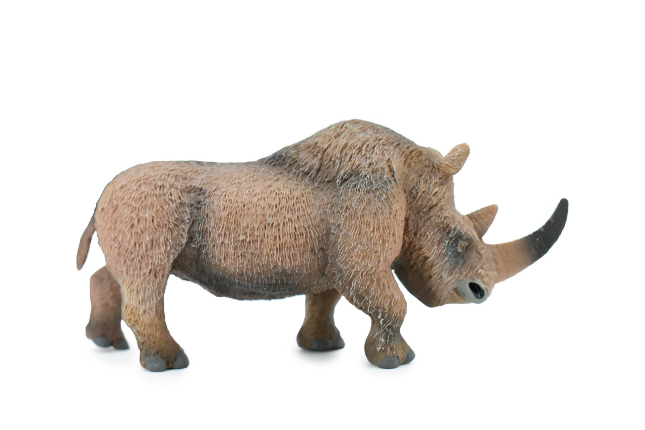 Woolly Rhino, Prehistoric Mammal, Dinosaur, Museum Quality, Hand Painted, Very Realistic Rubber Figure, Model, Educational,       6 1/2"     CH279 BB125