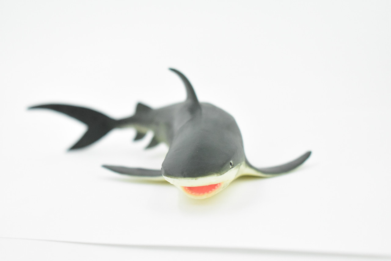 Tiger Shark, Requiem shark family, Museum Quality, Educational, Hand Painted, Rubber Fish, Realistic Toy Figure, Diorama Model, Replica, Kids, 6 Inches. 