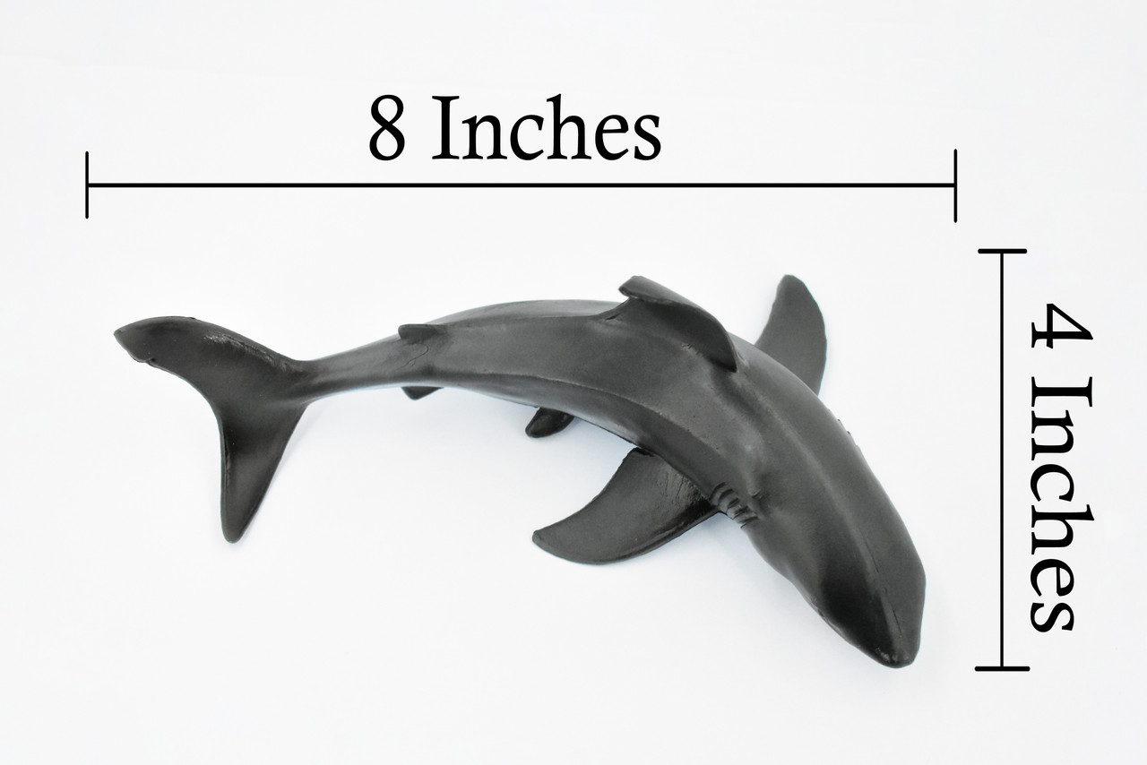 Shark, Great White Shark, Museum Quality, Hand Painted, Rubber Fish, Realistic Toy Figure, Model, Replica, Kids, Educational, Gift,     8"     CH287 BB127