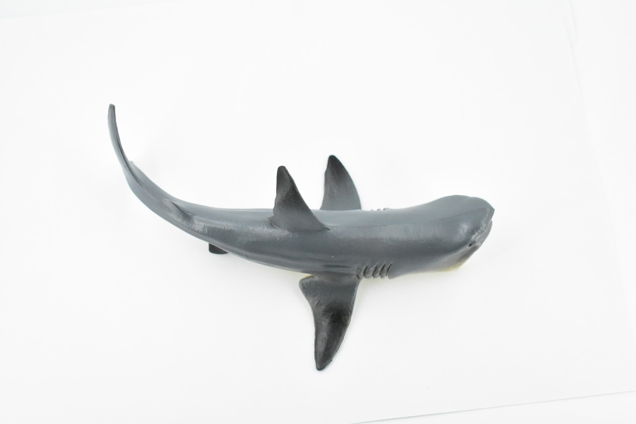 Great White, G.W. Shark, Museum Quality, Hand Painted, Educational, Rubber Fish, Diorama Model, Replica, Realistic Toy Figure, Kids,  6 1/2 Inches.