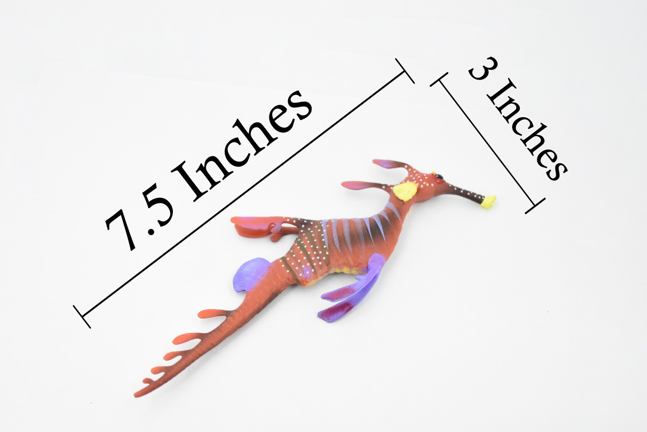 Weedy Sea Dragon, Seahorses, Museum Quality, Hand Painted, Rubber Fish, Realistic Toy Figure, Model, Replica, Kids, Educational, Gift,    7 1/2"  CH299 BB129