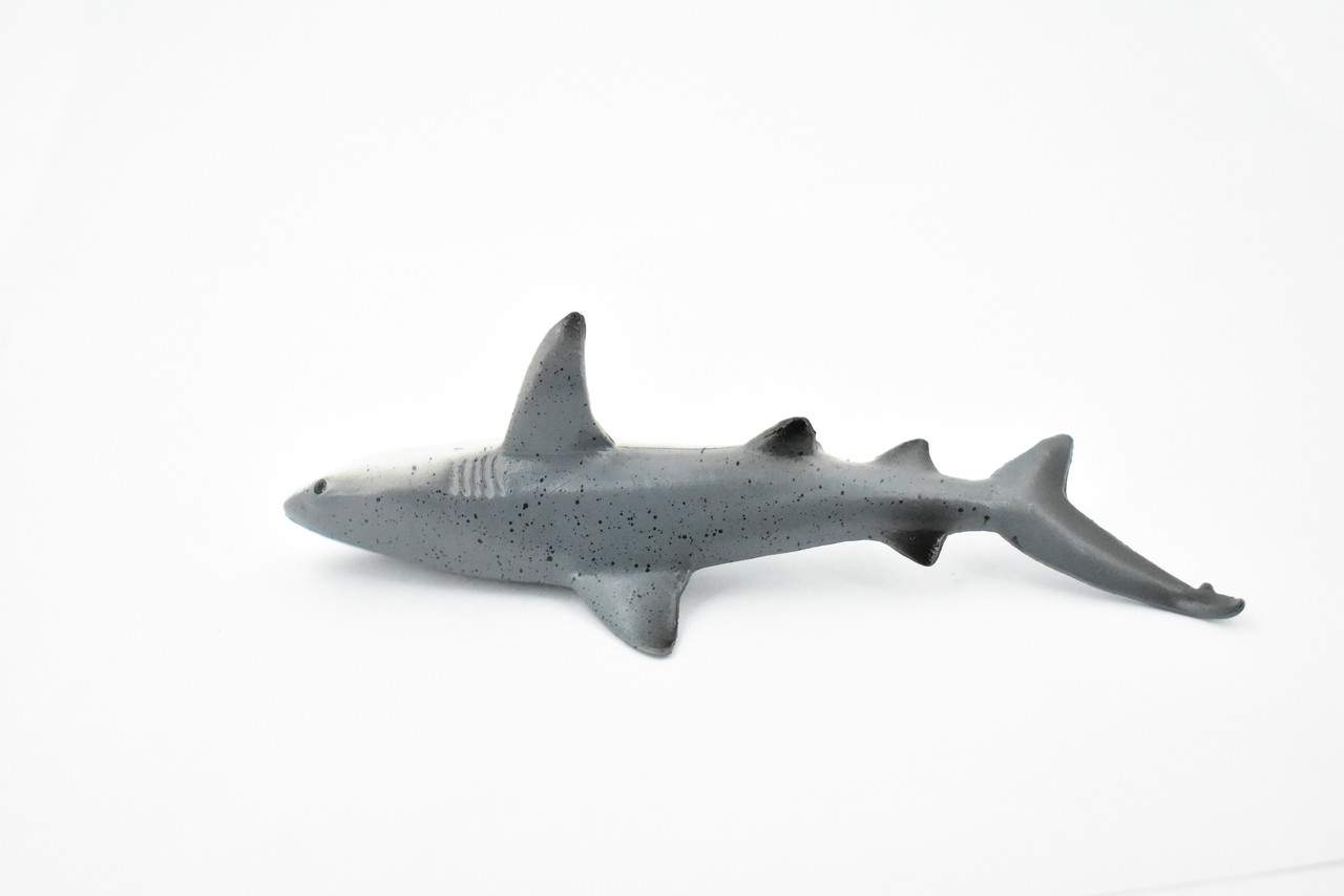 Shark, Black Tip Reef Shark, Museum Quality, Rubber Fish, Hand Painted, Realistic Toy Figure, Model, Replica, Kids, Educational, Gift,      5 1/2"      CH300 BB129   