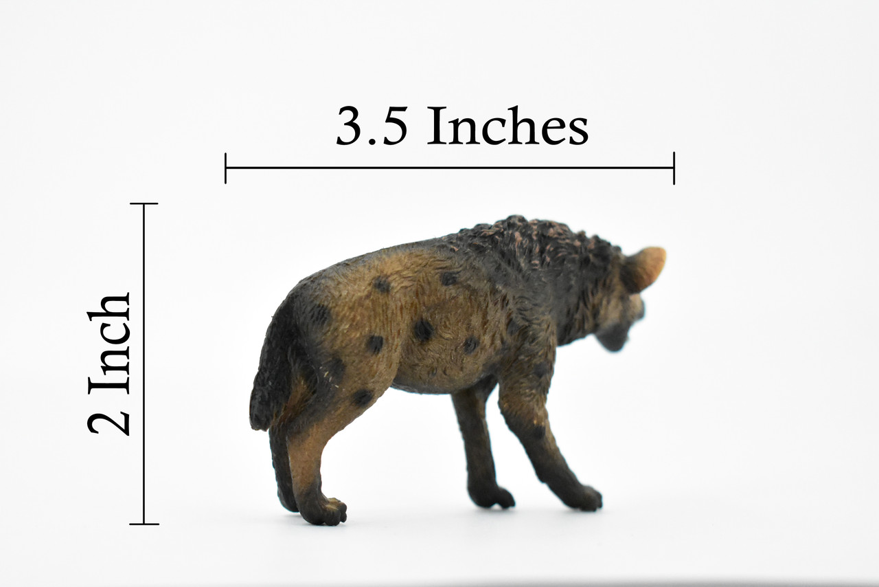 Hyena, Hyaena, Spotted, Museum Quality, Hand Painted, Rubber, Realistic Toy Figure, Model, Replica, Kids, Educational, Gift,       31/2"     CH306 BB129