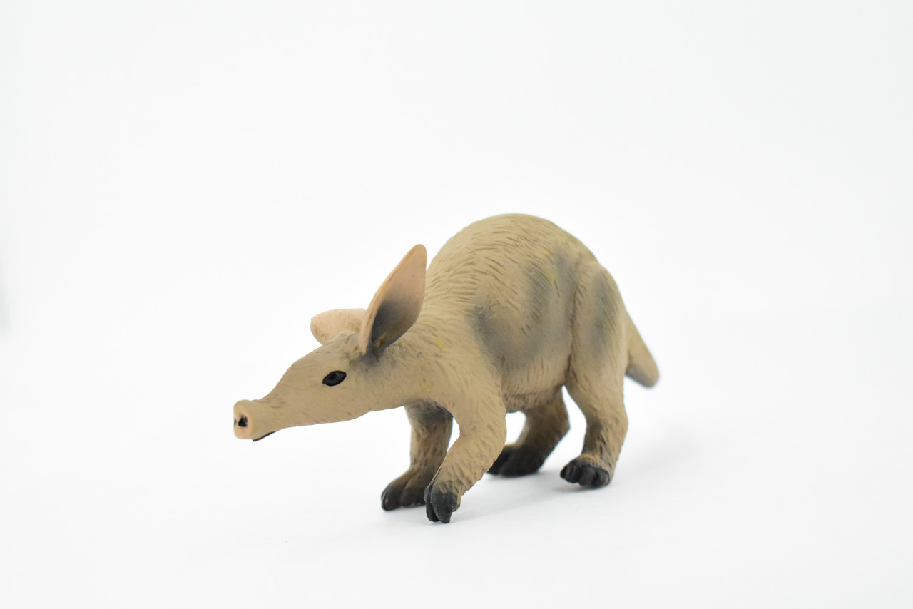 Aardvark, Orycteropus afer, Museum Quality, Hand Painted, Rubber Animal, Realistic Toy Figure, Model, Replica, Kids, Educational,  5 Inches.