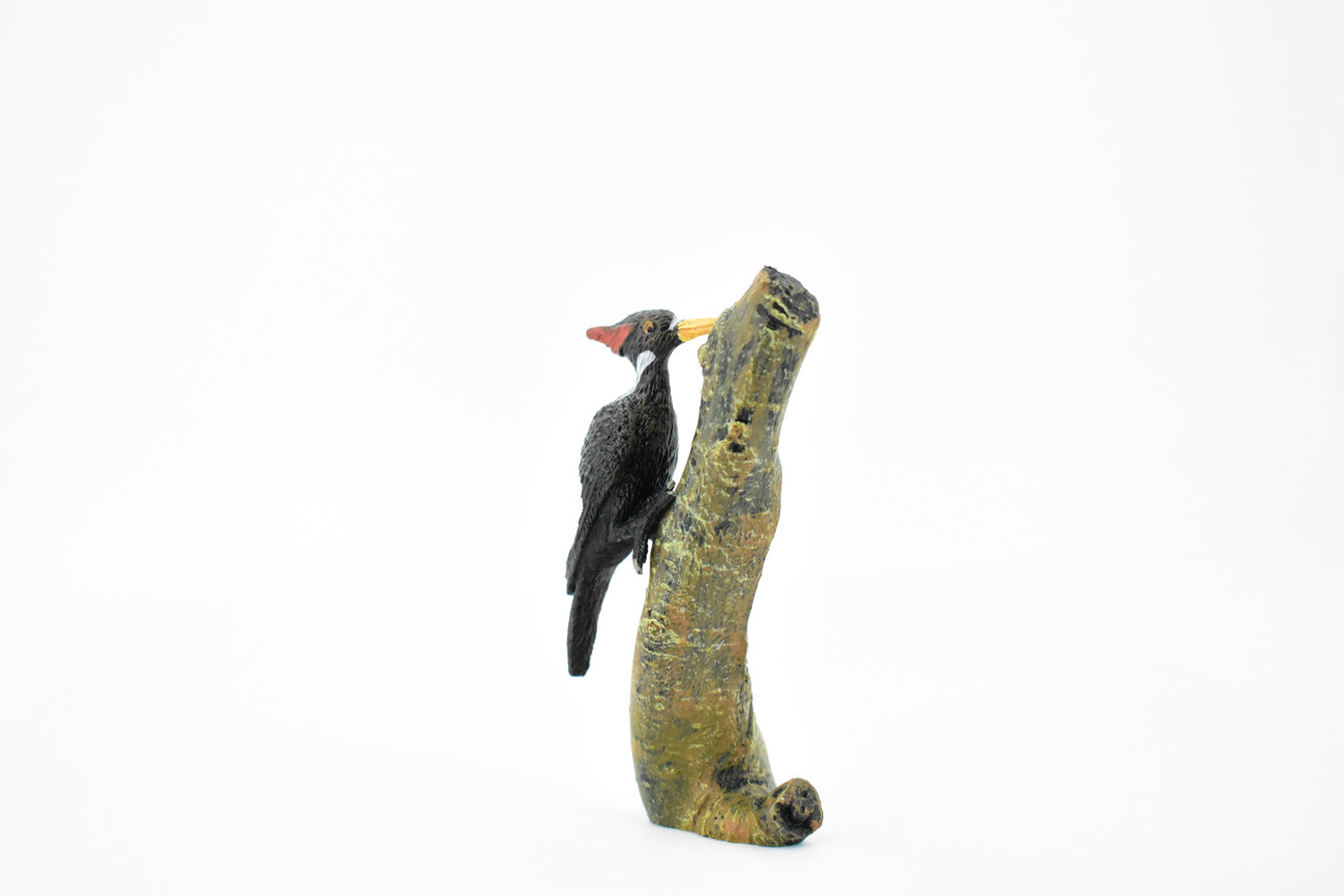 Bird, Pileated Woodpecker, Museum Quality, Hand Painted, Plastic Bird, Realistic Toy Figure, Model, Replica, Kids, Educational, Gift,       4"     CH309 BB129