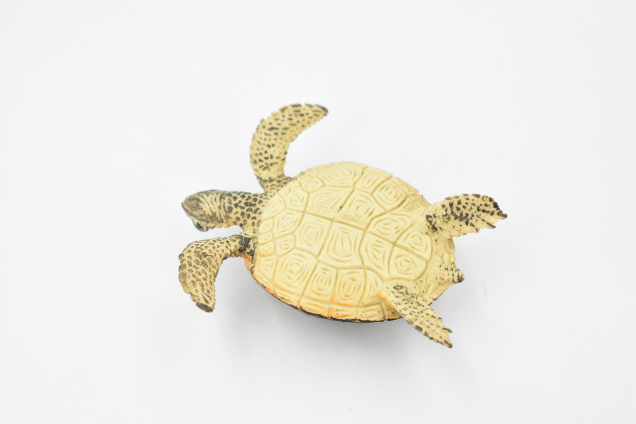 Turtle, Green Sea Turtle, Museum Quality, Hand Painted, Rubber Reptile, Realistic Toy Figure, Model, Replica, Kids, Educational, Gift,     3"     CH310 BB130