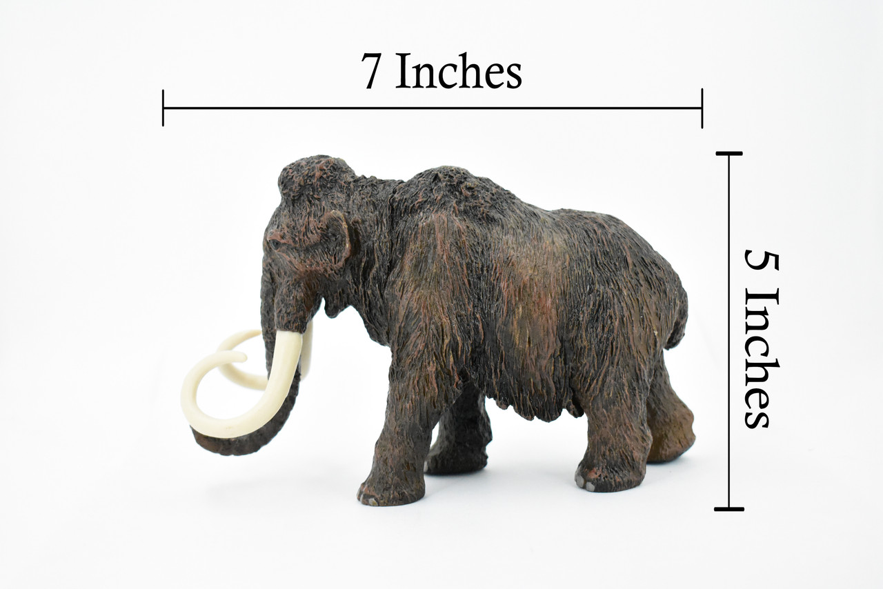 Wooly Mammoth, Prehistoric Mammal, Museum Quality, Hand Painted, Realistic Toy Figure, Model, Replica, Kids, Educational, Gift,     7"     CH312 BB130