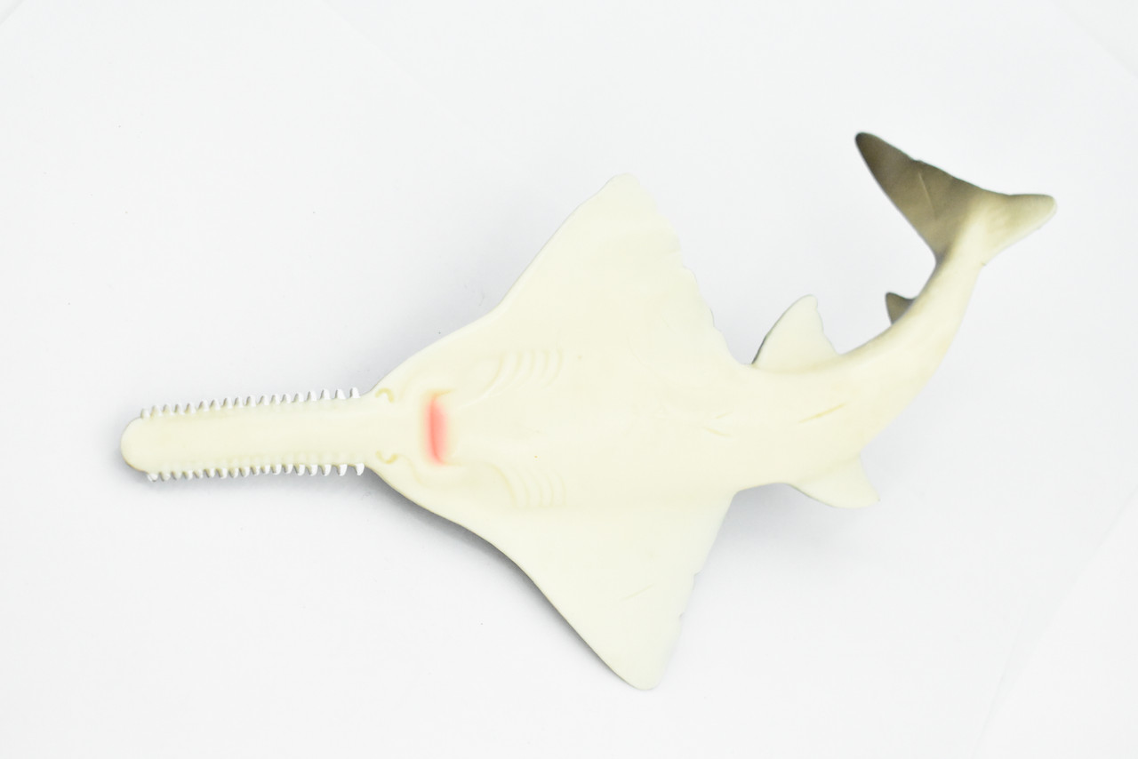 Sawfish, Carpenter shark, Museum Quality, Educational, Rubber Fish, Hand Painted, Realistic Toy Figure, Diorama Model, Kids,  9 Inches. 