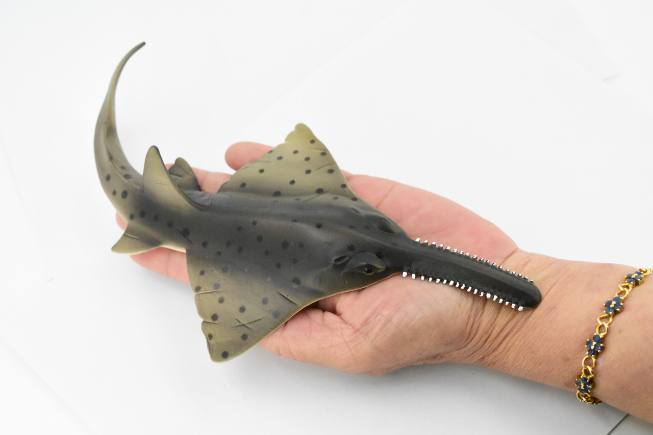 Shark, Sawfish, Carpenter Shark, Museum Quality, Hand Painted, Rubber Fish, Realistic Toy Figure, Model, Replica, Kids, Educational, Gift,     9"     CH317 BB131