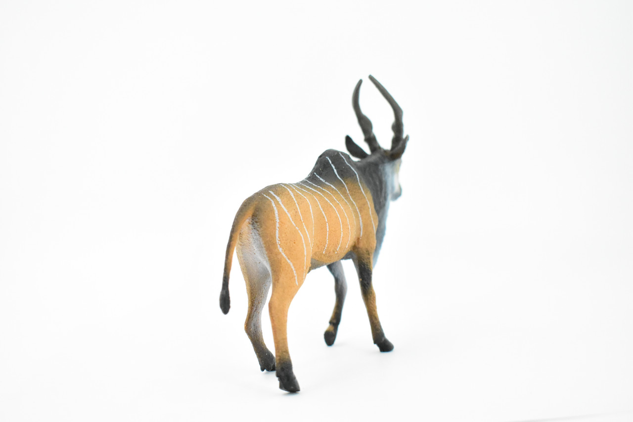 Eland Antelope, Taurotragus oryx, Museum Quality, Hand Painted, Rubber Animal, Realistic Toy Figure, Model, Replica, Kids, Educational, 6 Inches.