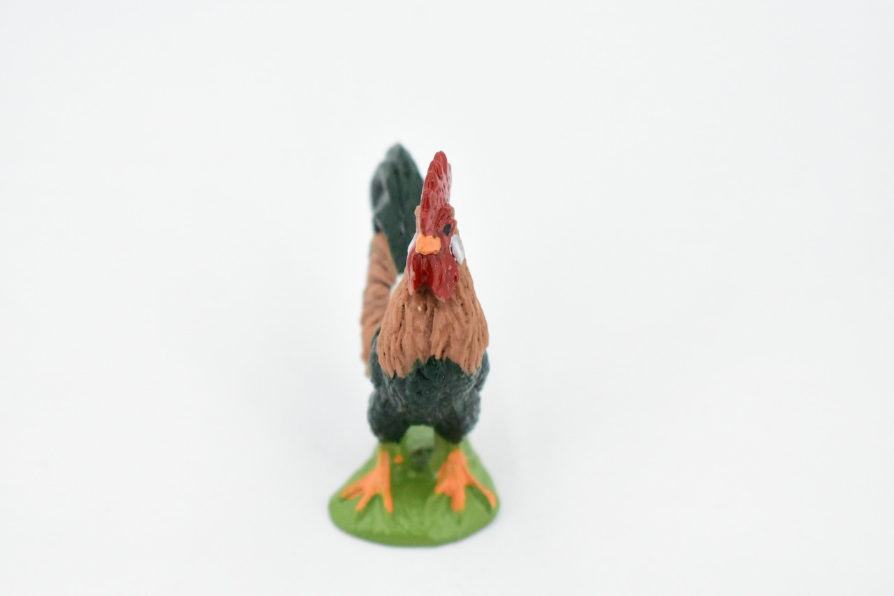 Bird, Rooster, Cock, Chicken, Museum Quality, Hand Painted, Rubber, Realistic Toy Figure, Model, Replica, Kids, Educational, Gift,       2 1/2"     CH341 BB134