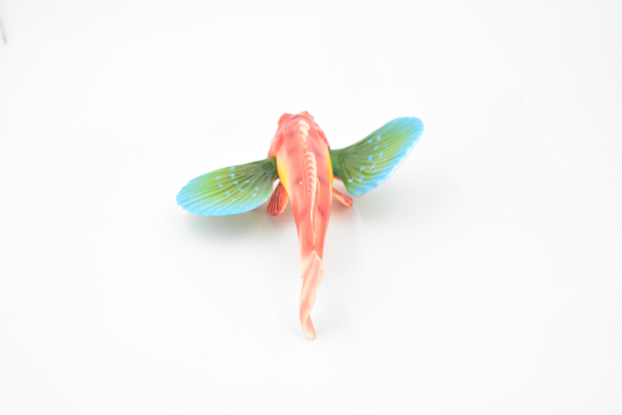 Fish, Flying Gurnard Fish, Barred Bichir, Museum Quality, Hand Painted, Rubber Fish, Realistic Toy Figure, Model, Replica, Kids, Educational, Gift,     7"    CH343 BB134