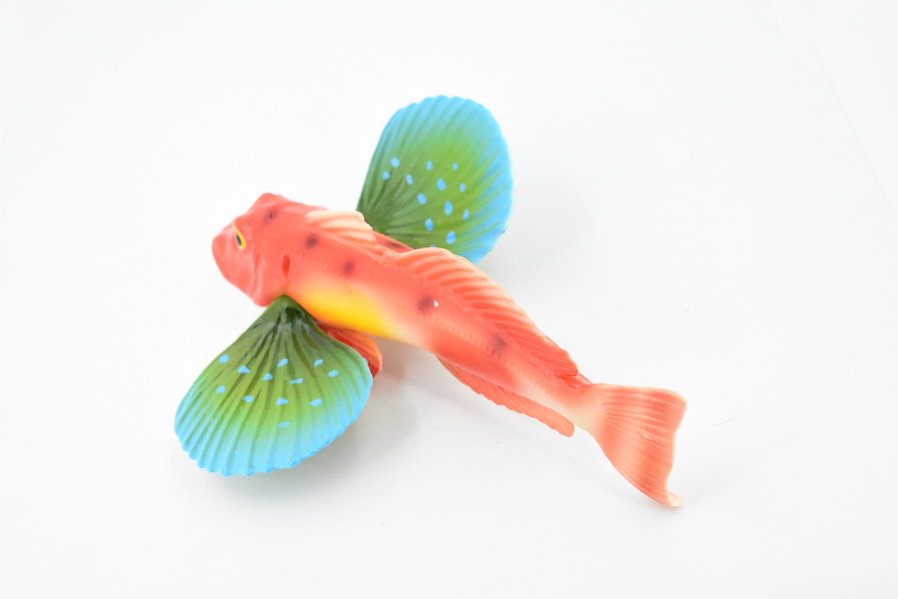 Fish, Flying Gurnard Fish, Barred Bichir, Museum Quality, Hand Painted, Rubber Fish, Realistic Toy Figure, Model, Replica, Kids, Educational, Gift,     7"    CH343 BB134