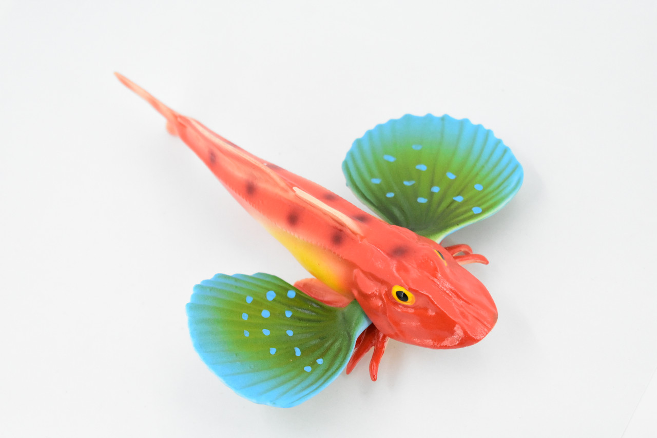 Fish, Flying Gurnard Fish, Barred Bichir, Museum Quality, Hand Painted, Rubber Fish, Realistic Toy Figure, Model, Replica, Kids, Educational, Gift,     7"    CH343 BB134