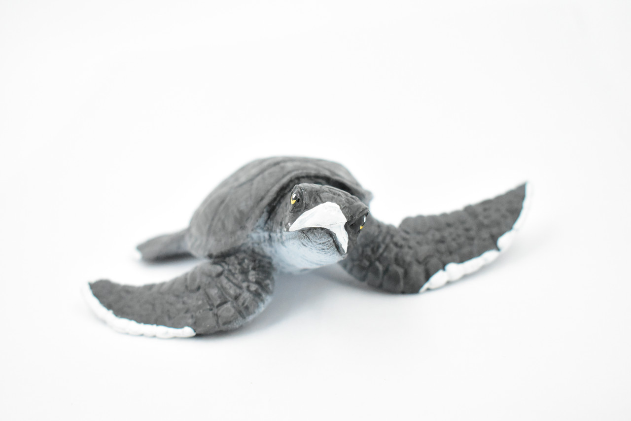 Turtle, Grey Sea Turtle, Museum Quality, Hand Painted, Rubber Reptile, Realistic Toy Figure, Model, Replica, Kids, Educational, Gift,     6"     CH350 BB136