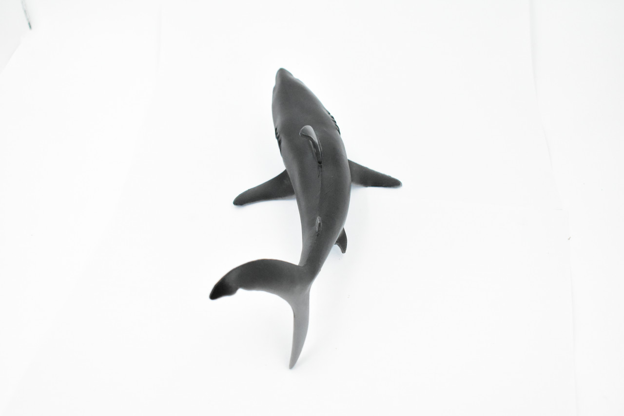 Shark, Great White, G.W. Shark, Museum Quality, Hand Painted, Rubber Fish, Realistic Toy Figure, Model, Replica, Kids, Educational, Gift,       9"      CH368 BB139