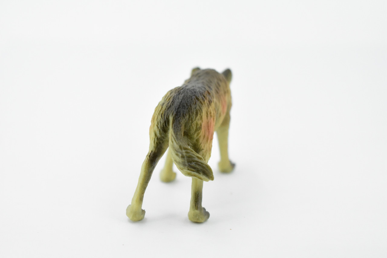 Wolf, Brown Timber Wolf, Museum Quality, Hand Painted, Rubber Animal, Educational, Realistic, Figure, Lifelike Figurine, Replica, Gift,      4"     CH370 BB139