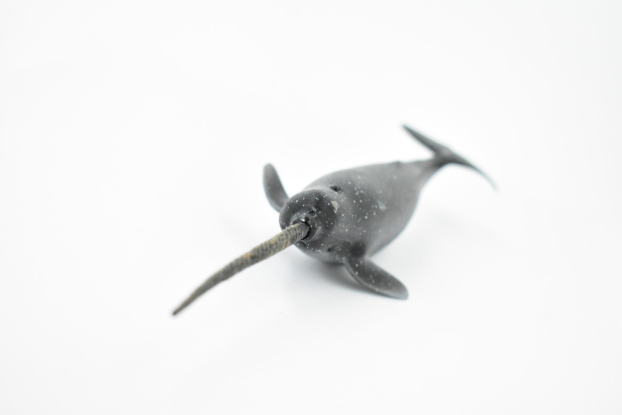 Whale, Narwhal, Unicorns of the sea, Museum Quality, Rubber, Hand Painted, Realistic Toy Figure, Model, Replica, Kids, Educational, Gift,    11"      CH383 BB143