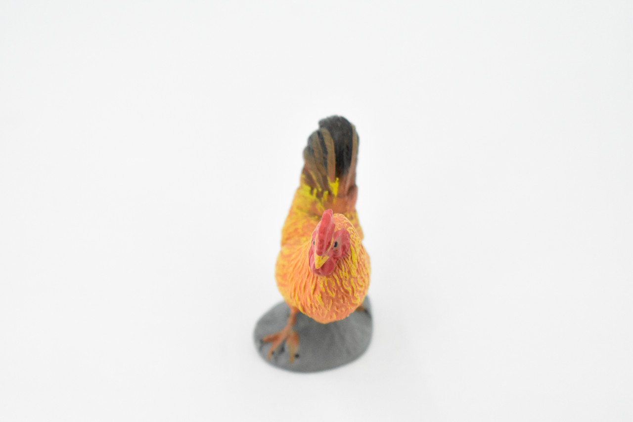 Bird, Rooster, Cock, Chicken, Museum Quality, Hand Painted, Rubber, Realistic Toy Figure, Model, Replica, Kids, Educational, Gift,       2"     CH389 BB144