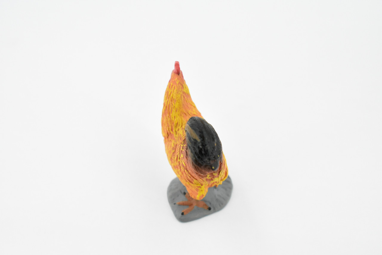 Rooster, Cock, Chicken, Museum Quality, Educational, Hand Painted, Rubber Bird, Realistic Toy Figure, Diorama Model, Replica, Kids,  2 Inches.