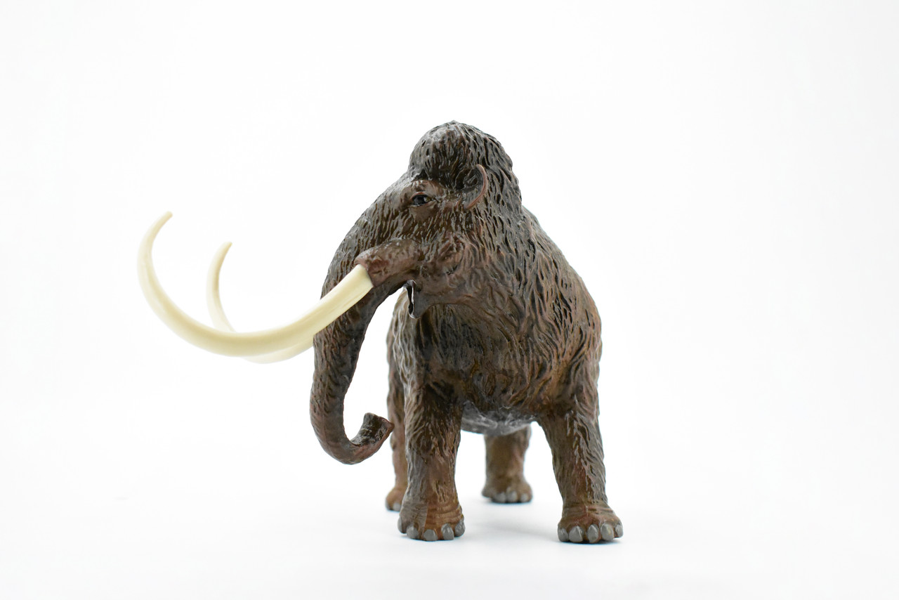 Wooly Mammoth, Prehistoric Mammal, Museum Quality, Rubber Animal, Hand Painted, Realistic Toy Figure, Diorama Model, Kids, Educational,  7 Inches.