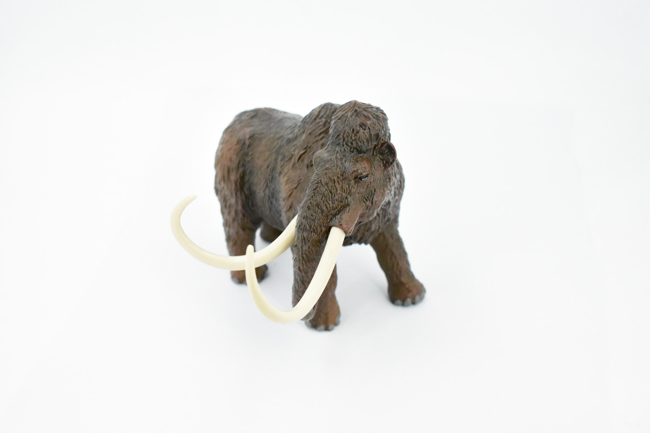 Wooly Mammoth, Prehistoric Mammal, Museum Quality, Rubber Animal, Hand Painted, Realistic Toy Figure, Diorama Model, Kids, Educational,  7 Inches.