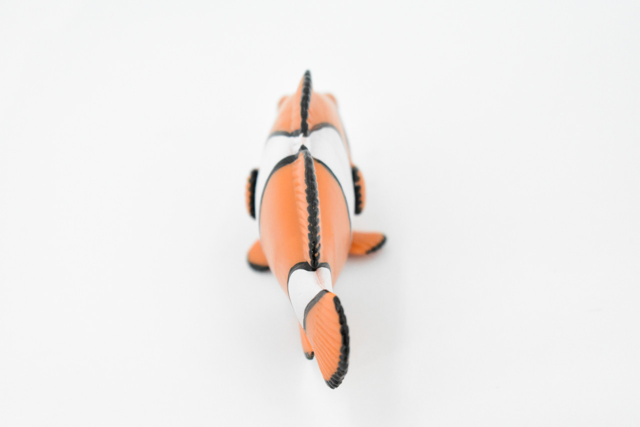 Fish, Clownfish, Anemonefish, Museum Quality, Hand Painted, Rubber Fish, Realistic Toy Figure, Model, Replica, Kids, Educational, Gift,    4 1/2"     CH466 BB151