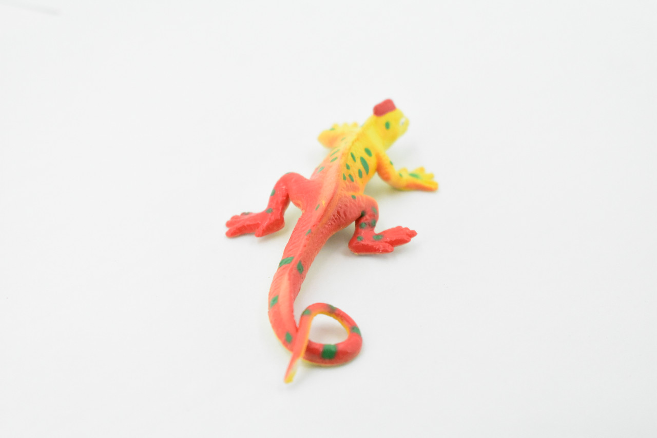 Iguana, Rainbow Iguana Lizard Stretchy Rubber Toy, Realistic, Rainforest, Figure, Model, Replica, Kids, Educational, Gift 3"  F0115 B13