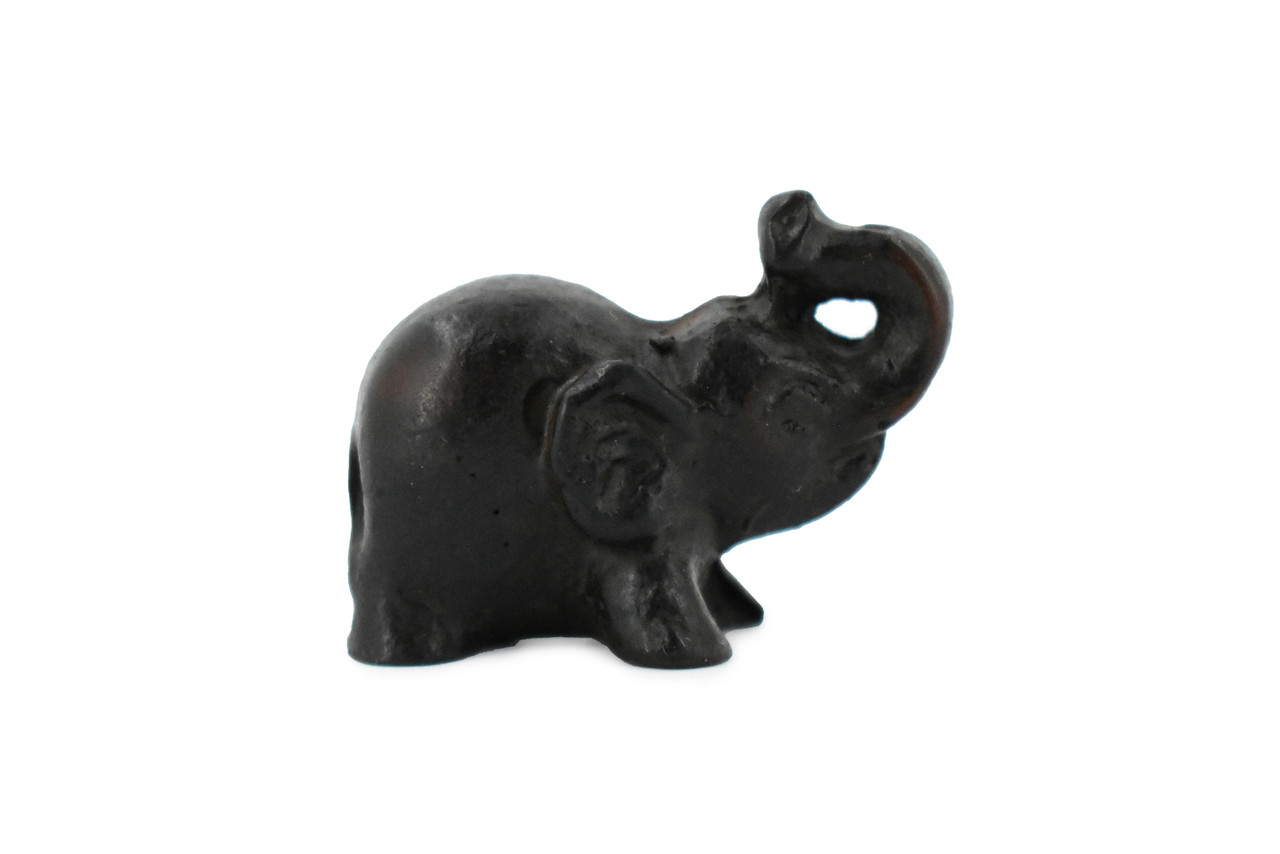 Elephant, Good Luck, Wisdom, Strength and Prosperity, Educational, Realistic Hand Made, Figure, Lifelike Model, Figurine, Replica,  1 Inches.  