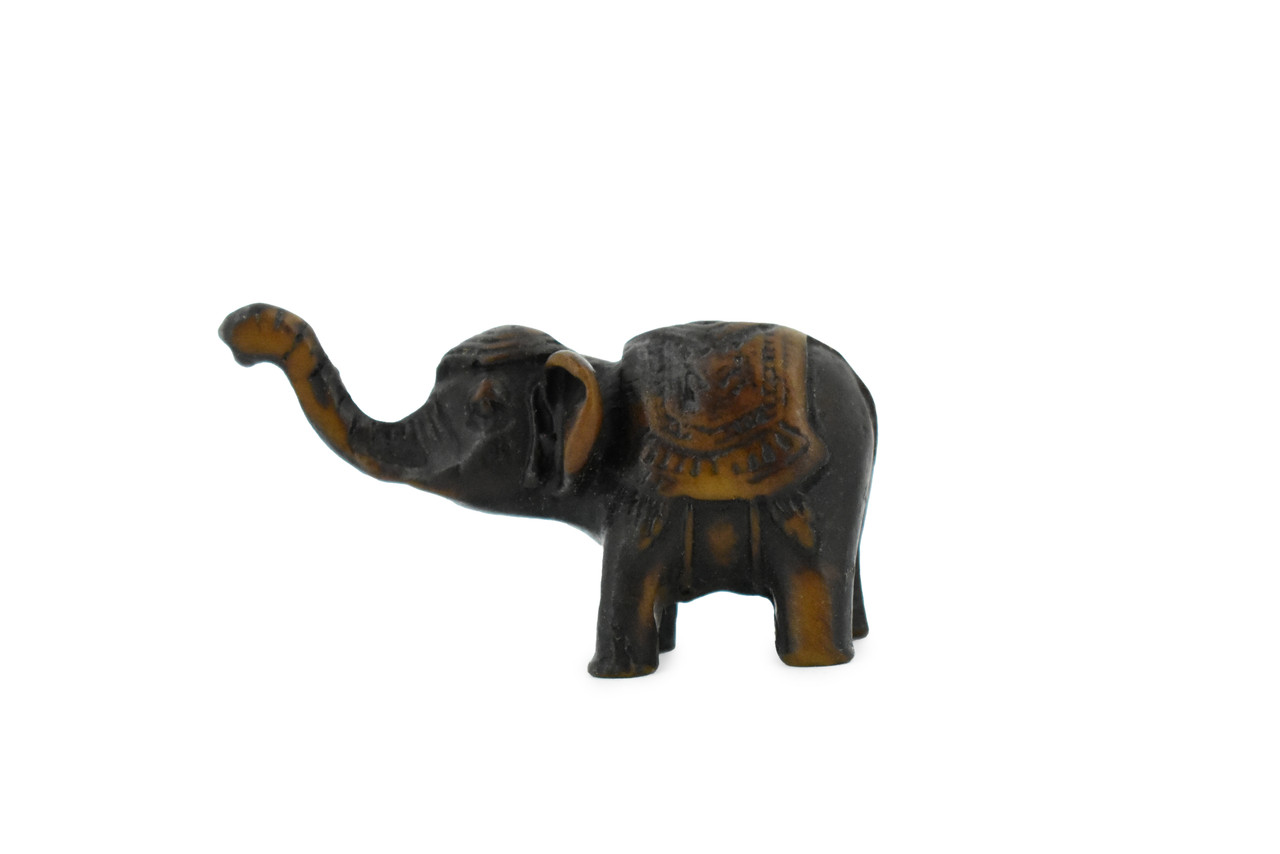 Elephant, Good Luck, Prosperity, Educational, Realistic Hand Made, Figure, Lifelike Model, Figurine, Replica, Gift,     1 1/2"     TH54 BB68